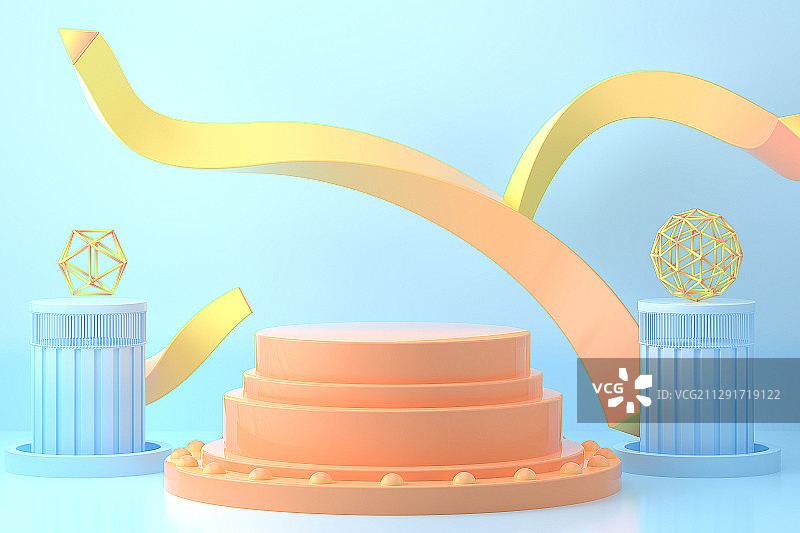 3D电商物品展览台图片素材