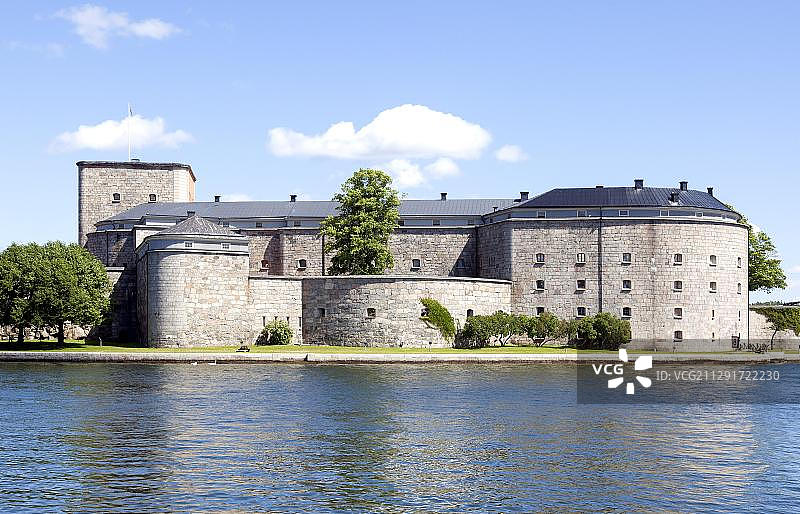 瓦克斯霍尔姆附近的瓦克斯霍尔姆要塞，斯德哥尔摩群岛，瑞典图片素材