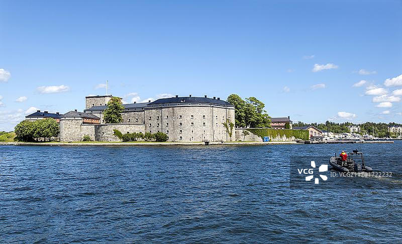 瓦克斯霍尔姆附近的瓦克斯霍尔姆要塞，斯德哥尔摩群岛，瑞典图片素材