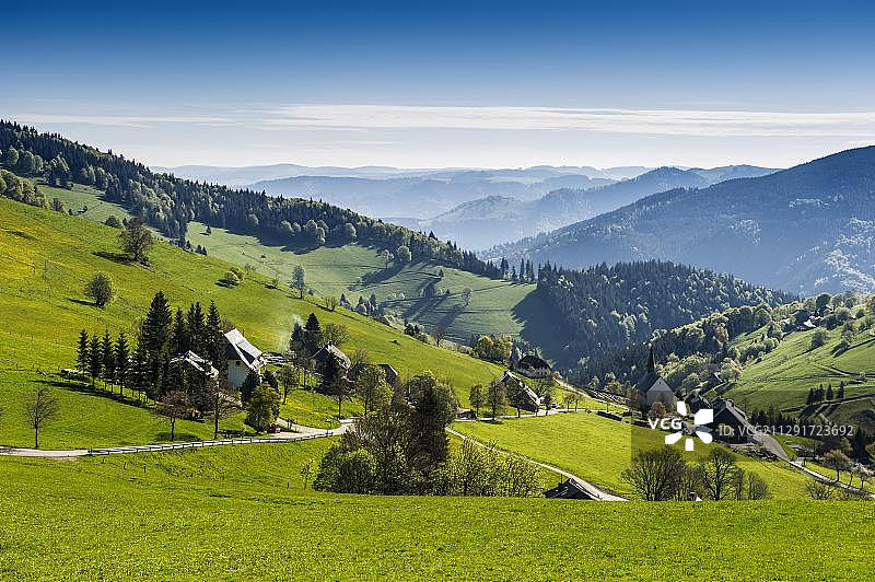 德国巴登-符腾堡州黑森林绍因斯兰山霍夫斯格伦图片素材