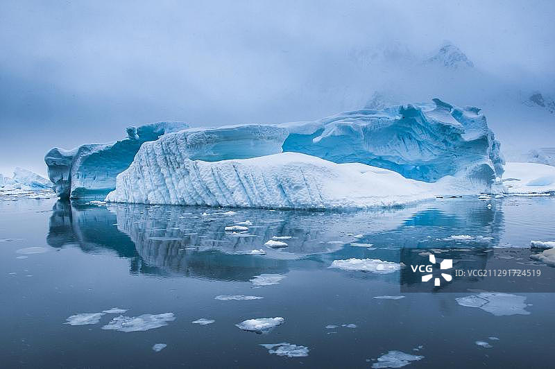 南极水域中的冰山，南极洲企业岛图片素材