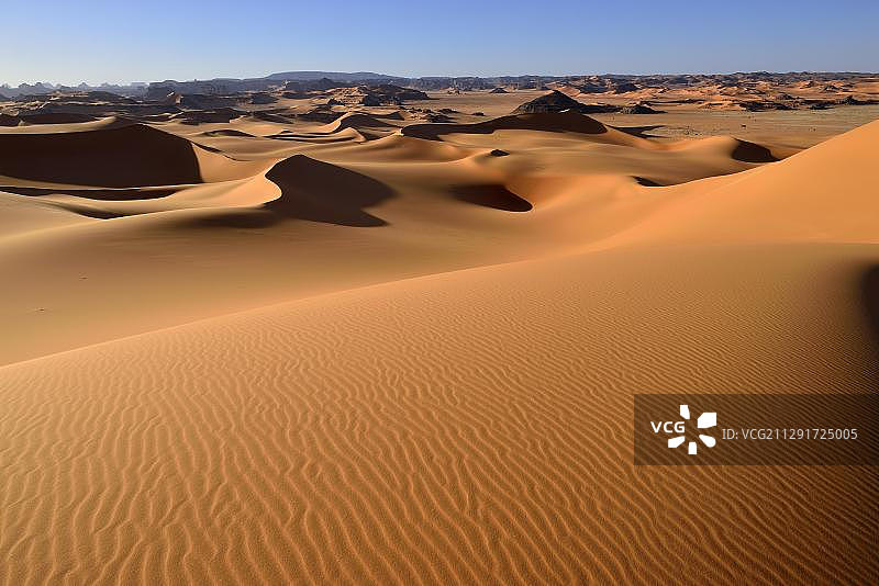 撒哈拉阿尔及利亚塔德拉特因泰哈克沙丘图片素材