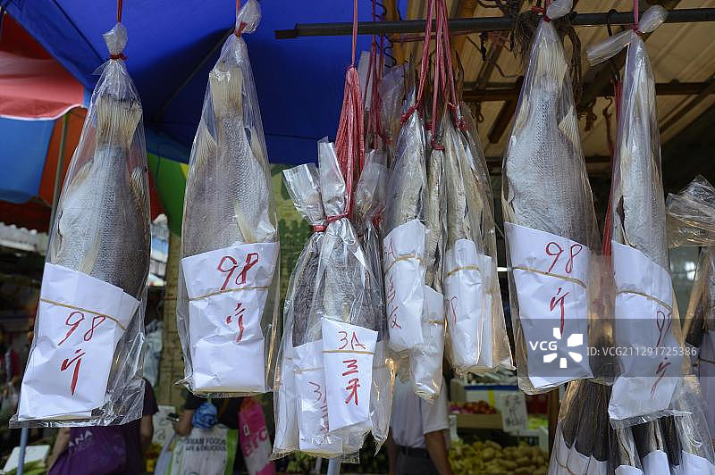 香港九龙市场上的鱼干图片素材