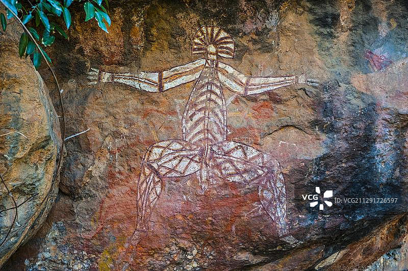 澳大利亚北部地区卡卡杜国家公园的土著壁画图片素材