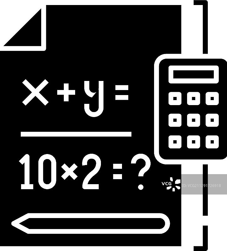 数学公式黑色图标概念图片素材