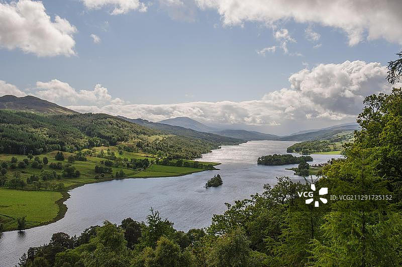 苏格兰高地洛赫图梅尔女王观景点风光图片素材