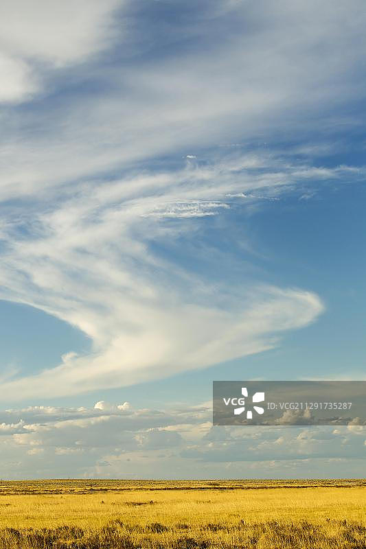 埃托沙国家公园的稀树草原与大气云，纳米比亚，非洲图片素材