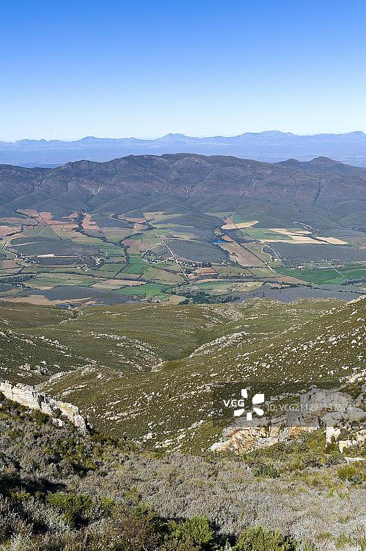 从斯瓦特山脉山口向北望，南非西开普敦联合国教科文组织世界遗产图片素材