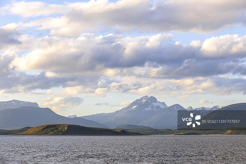 阿根廷火地省比格尔海峡的风景图片素材