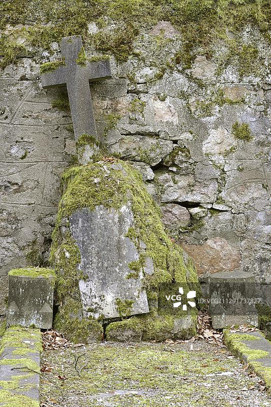 坟墓，墓地，卡罗维发利，波西米亚，捷克共和国，欧洲图片素材