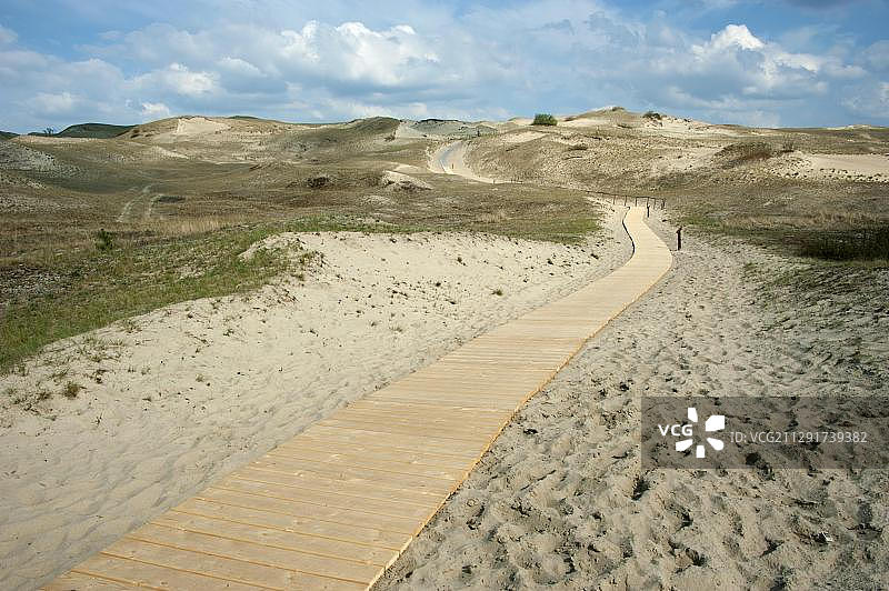 库尔斯沙嘴的灰色沙丘图片素材