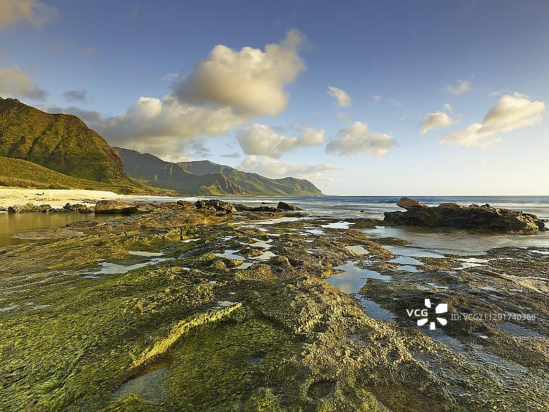 美国夏威夷瓦胡岛卡埃纳角州立公园海滩图片素材