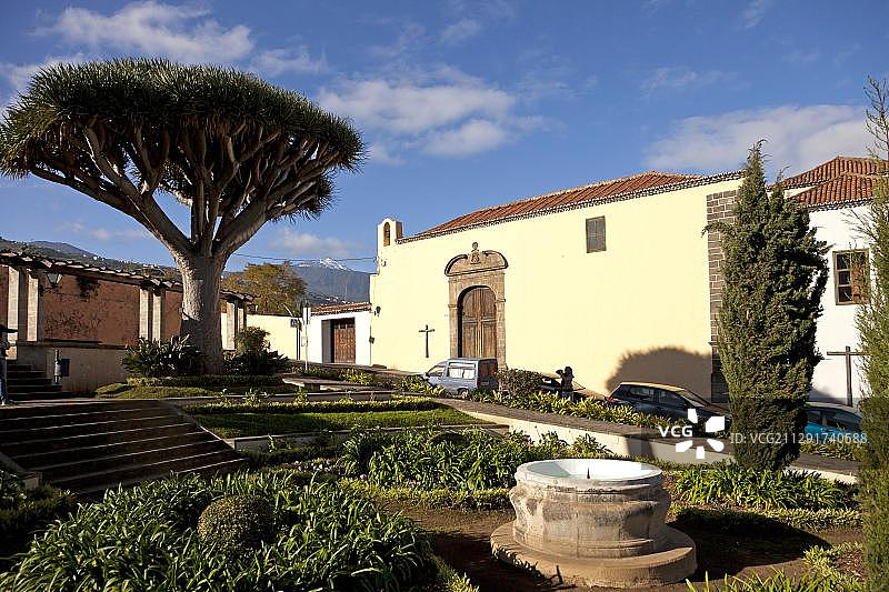 西班牙特内里费岛拉奥罗塔瓦的圣胡安广场图片素材