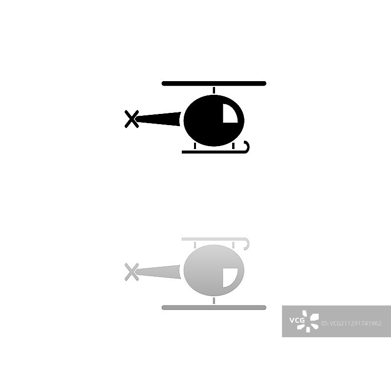 扁平风格直升机图标图片素材