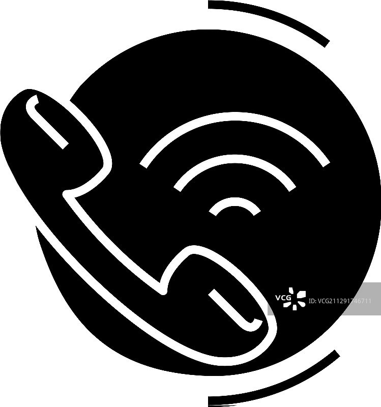 手机噪音黑色图标概念图片素材