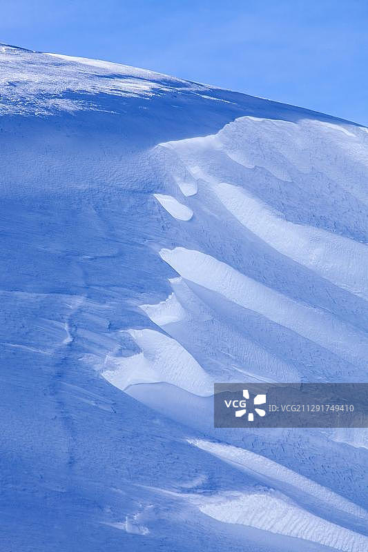 冬季雪地景观：奥地利阿尔卑斯山Riezlern图片素材