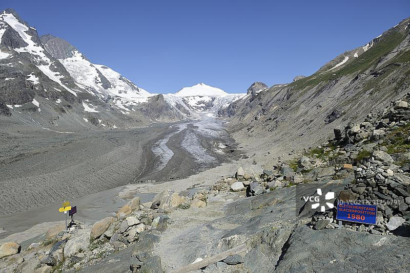 奥地利冰川尺寸图（1980年）图片素材