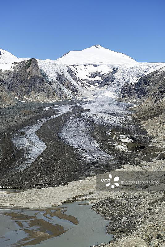 奥地利帕斯特泽冰川湖图片素材