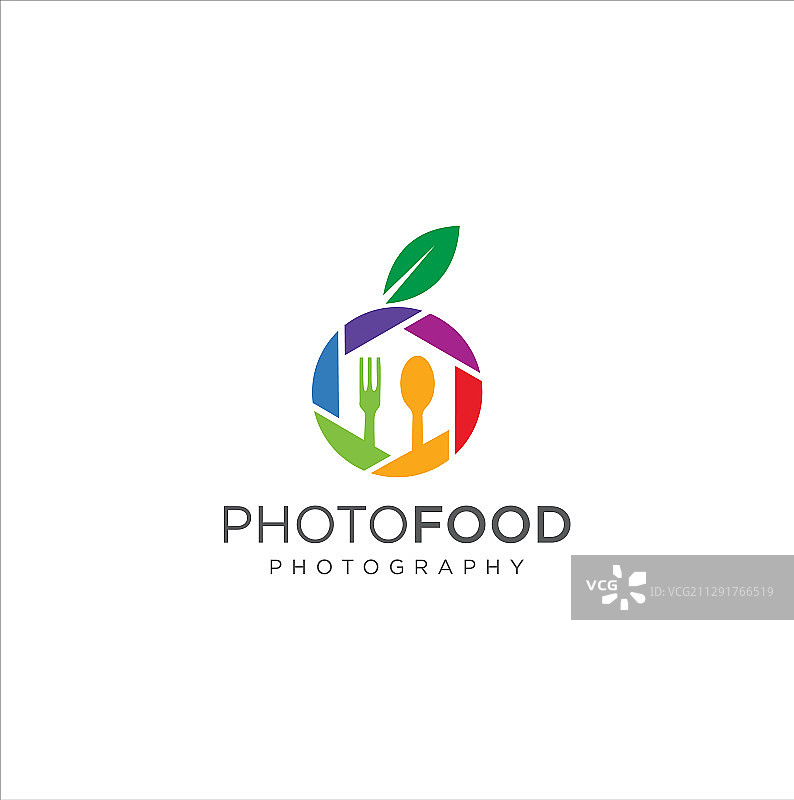 美食摄影Logo模板，美食照片图标图片素材