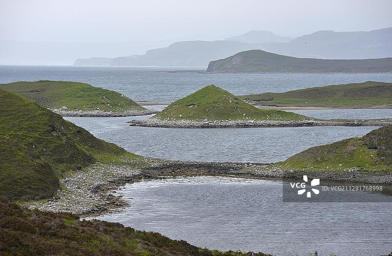 冰河时期形成的风景，埃里博尔湖，苏格兰凯思内斯郡图片素材