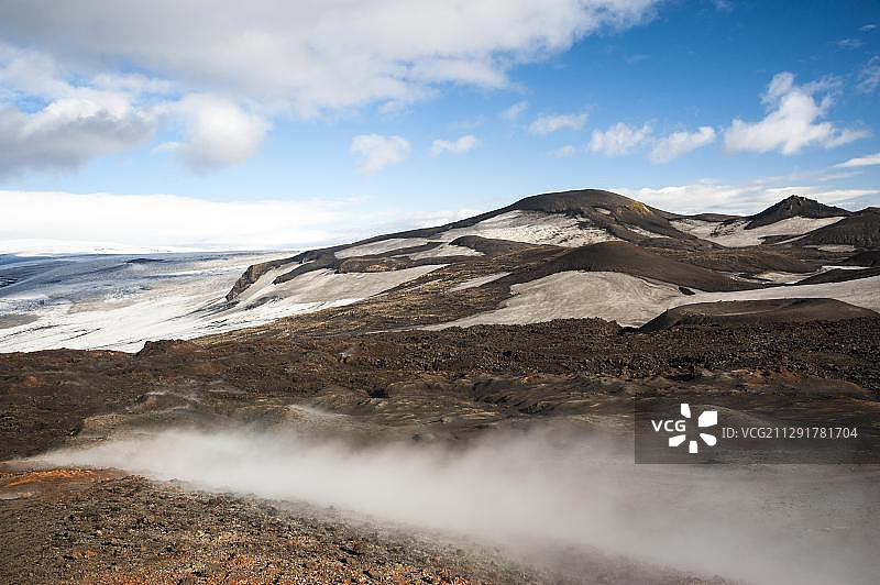 Fimmvoerouhals火山上的Gooahraun地热区，冰岛南部图片素材