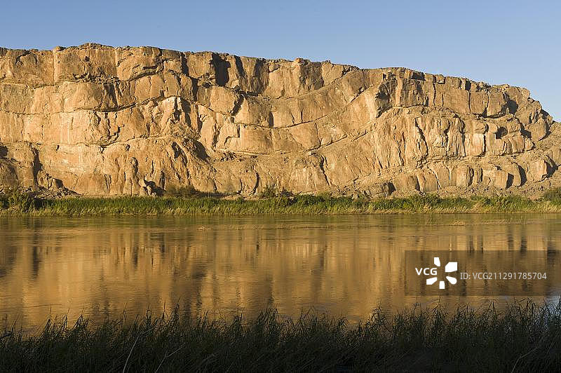 奥兰治河岩层地质褶皱图片素材