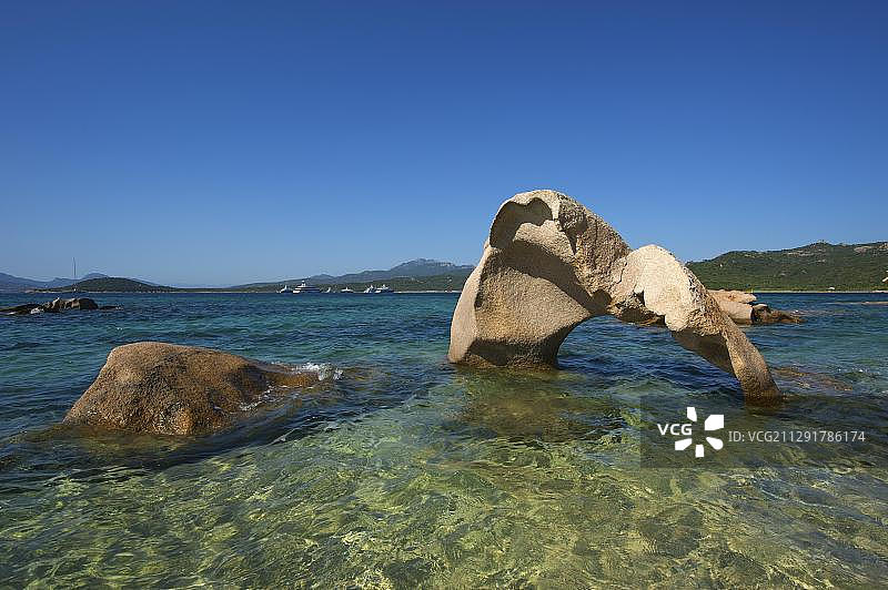 沃尔佩海湾，翡翠海岸，撒丁岛，意大利，欧洲图片素材