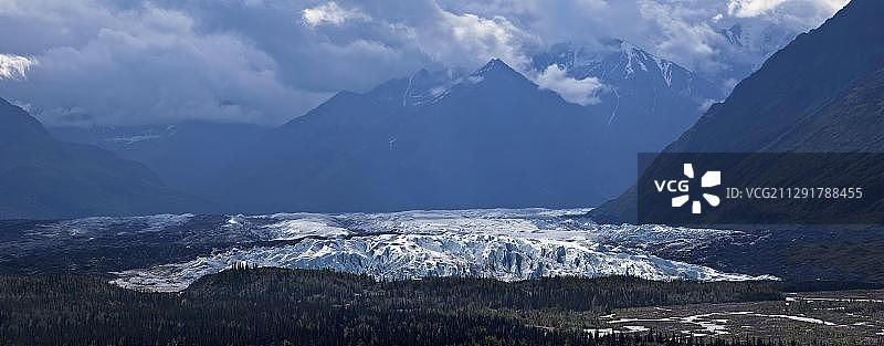 美国阿拉斯加州马塔努斯卡冰川风光，北美图片素材