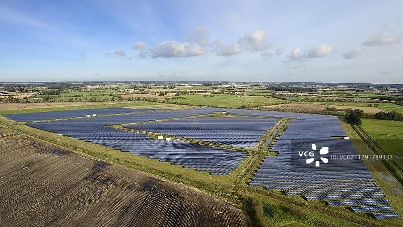 德国太阳能公园空中俯瞰图片素材
