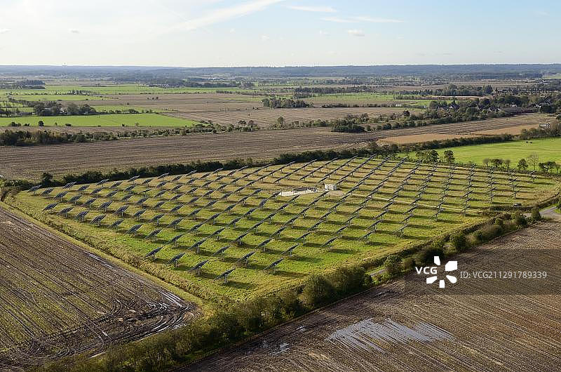 德国太阳能公园空中俯瞰图片素材