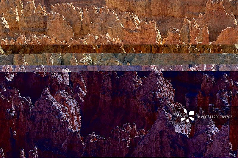 美国犹他州布莱斯峡谷国家公园圆形剧场岩层图片素材