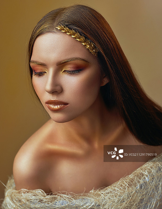 俄罗斯克拉斯诺达尔的漂亮女人肖像图片素材