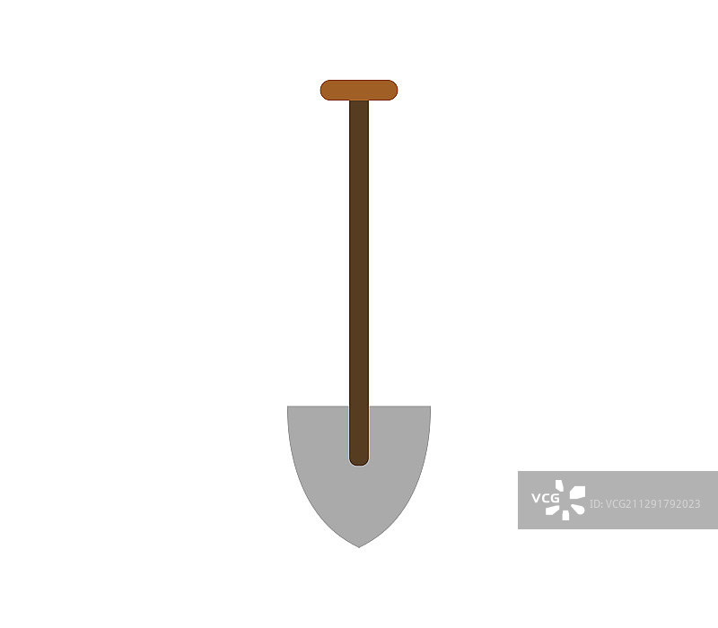 白色背景上的铲子图标图片素材