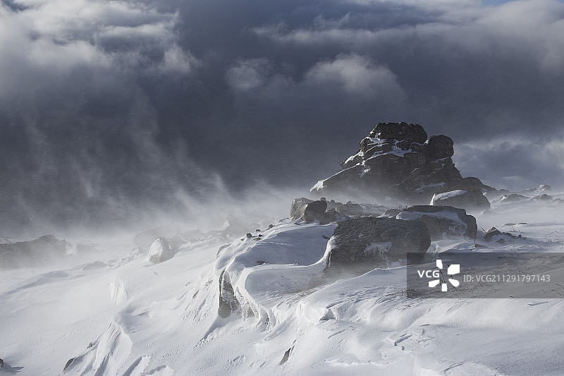 卡尔平斯克的暴风雪，俄罗斯图片素材