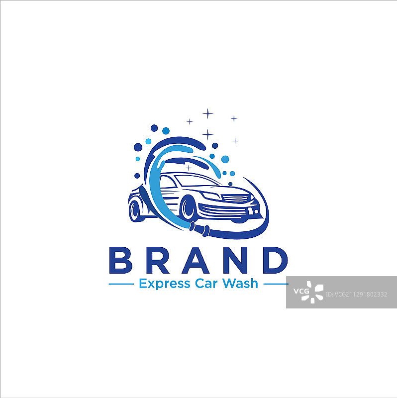 优雅的汽车清洗logo设计素材图片素材
