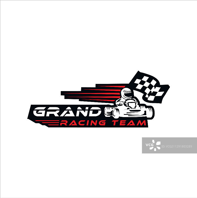 卡丁车比赛标志：卡丁车手运动图片素材