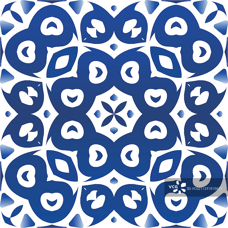 陶瓷民族瓷砖中的彩色古董图案图片素材