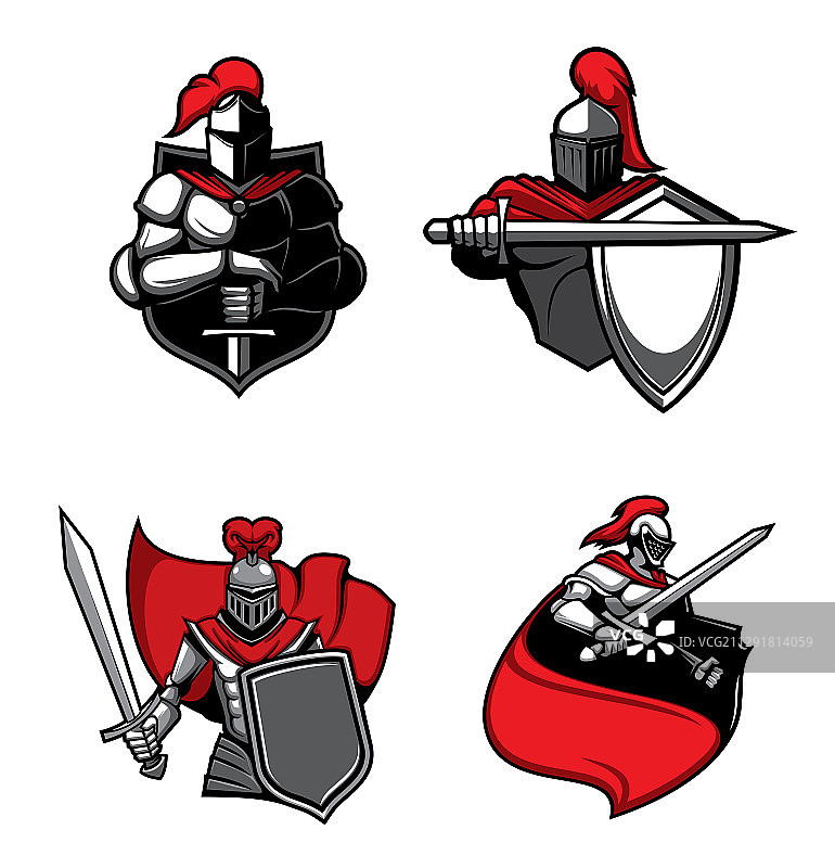 骑士图标战士剑头盔盾牌图片素材