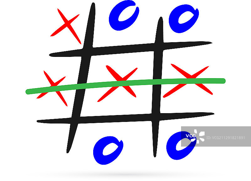 井字棋游戏涂鸦图片素材