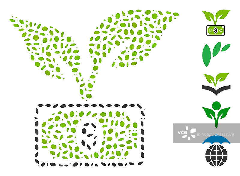点状拼贴生态启动收益图片素材