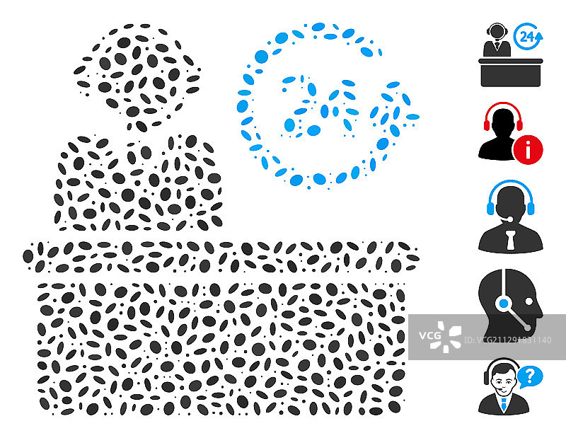 椭圆马赛克服务台图片素材