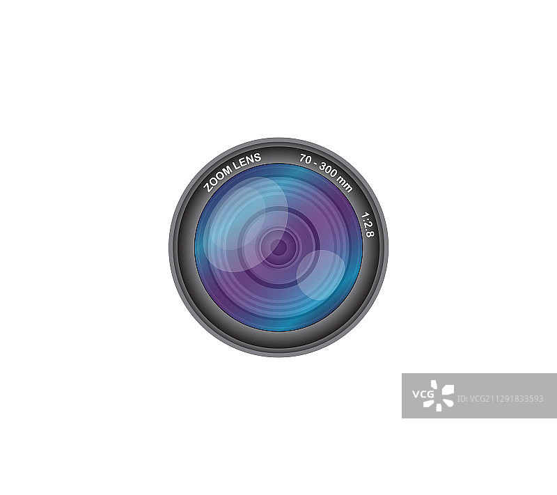 白色背景上的相机镜头图片素材