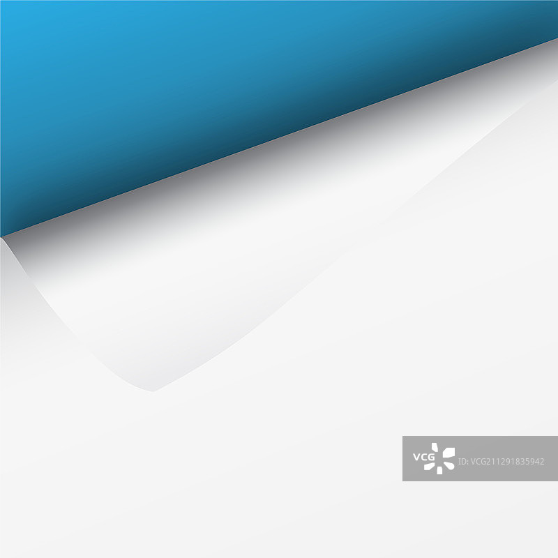 带有卷曲角落和阴影模板的纸张页面图片素材