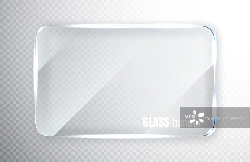 透明玻璃banner图片素材