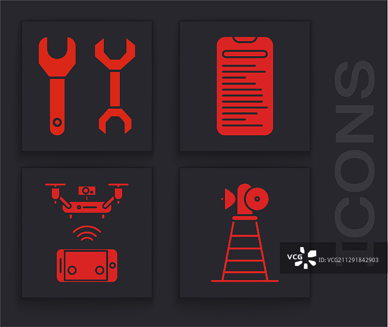 天线扳手电脑API界面图片素材