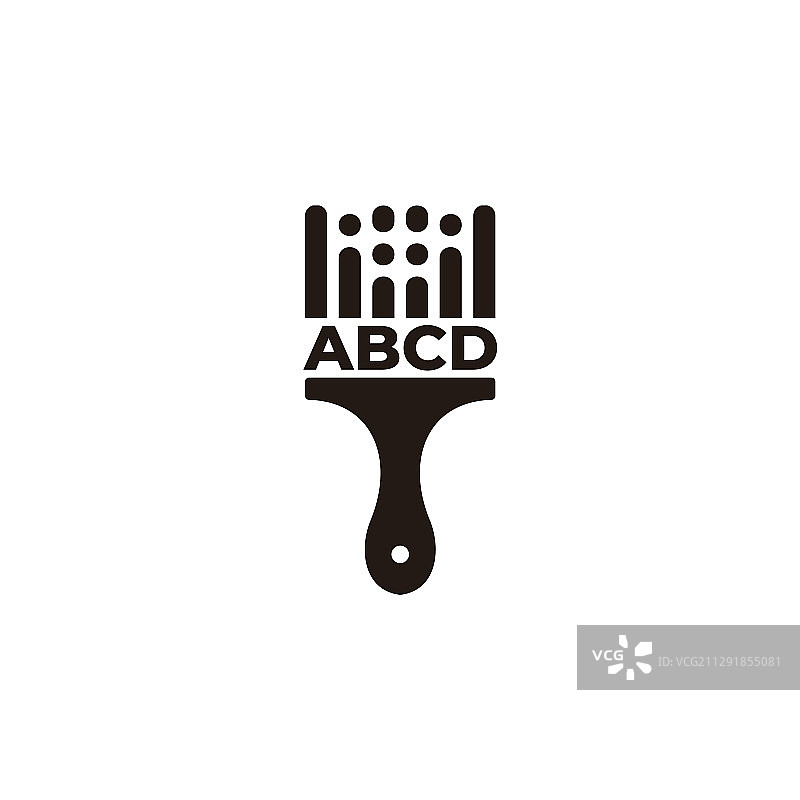 油漆刷符号几何线条文字图片素材