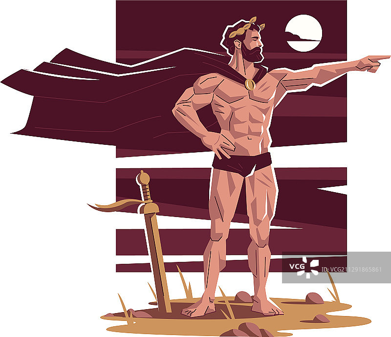 罗马或希腊战士指挥官图片素材