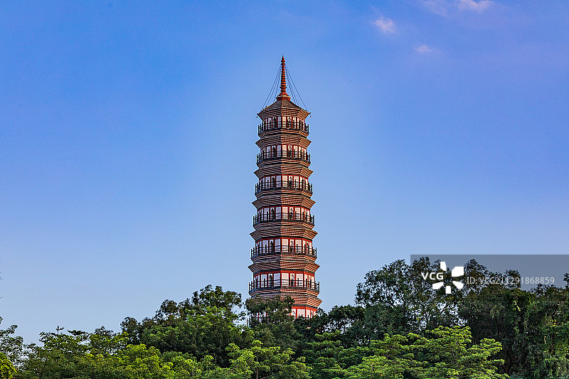 广州城市旅游景点琶洲塔旅行风光特色建筑古老的历史人造著名景点图片素材