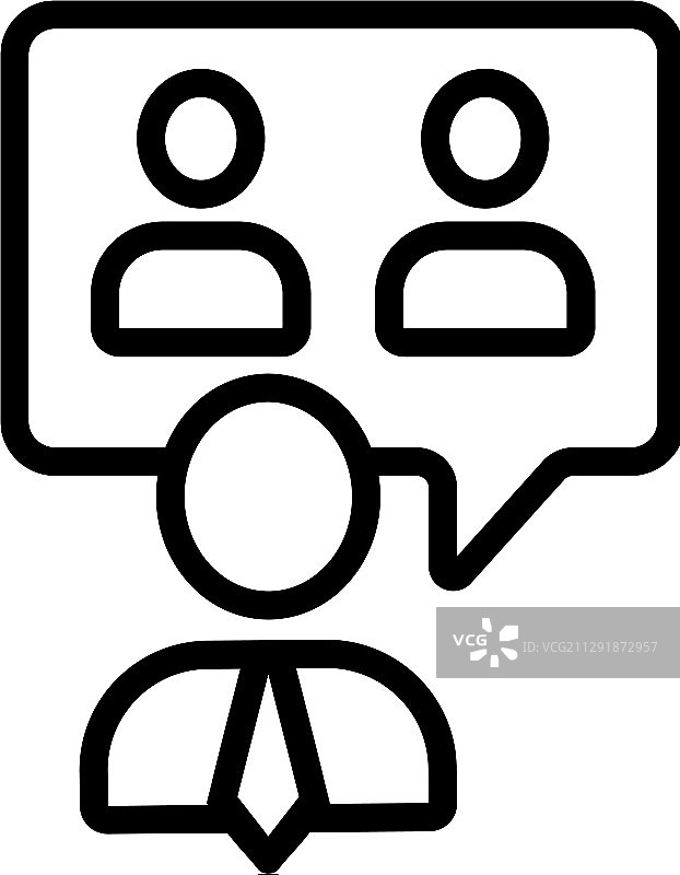 推荐业务图标孤立轮廓图片素材