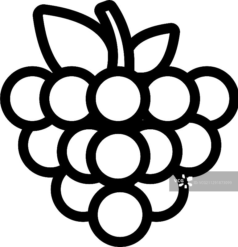 覆盆子轮廓图标图片素材